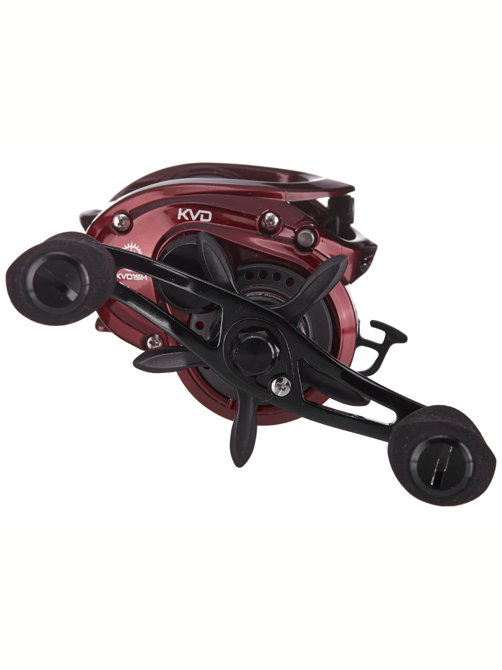 Moulinet casting Lew’s KVD – mise en valeur du système de frein MSB et du bouton de tension ajustable