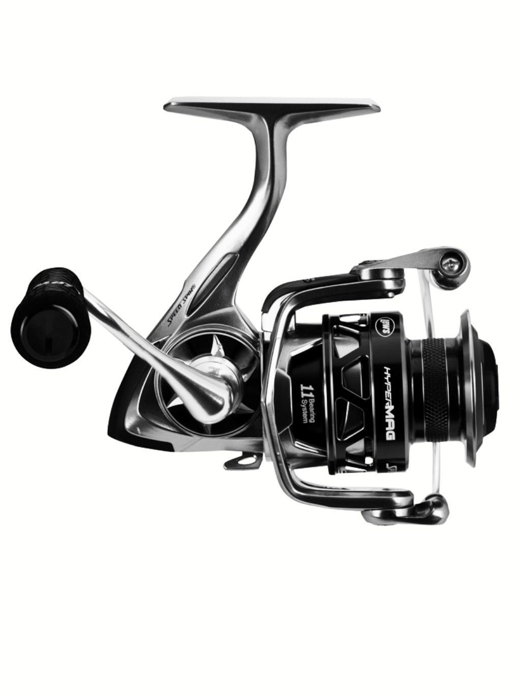 Moulinet Lew’s HyperMag – vue latérale montrant le design en magnésium et les détails de la bobine anodisée